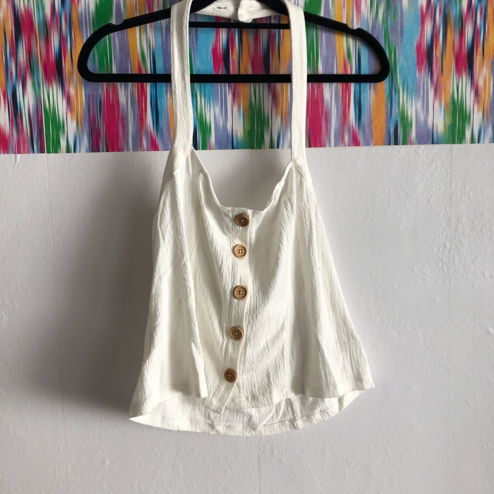 🦋 3/$15 Others Follow crop halter top white